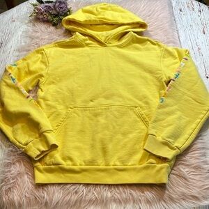 Talentless Yellow Rainbow Logo Sleeve Hoodie sz XS
